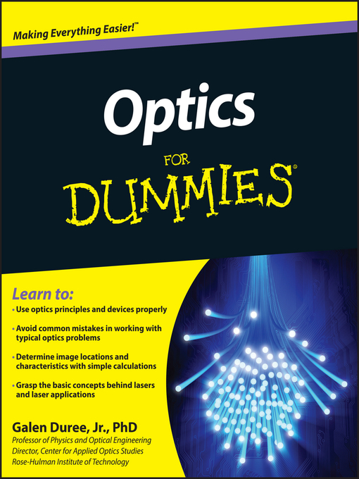 Title details for Optics For Dummies by Galen C. Duree, Jr. - Available